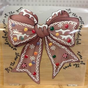 Festive Brown Holiday Bow Decoration for hoodies and tshirts